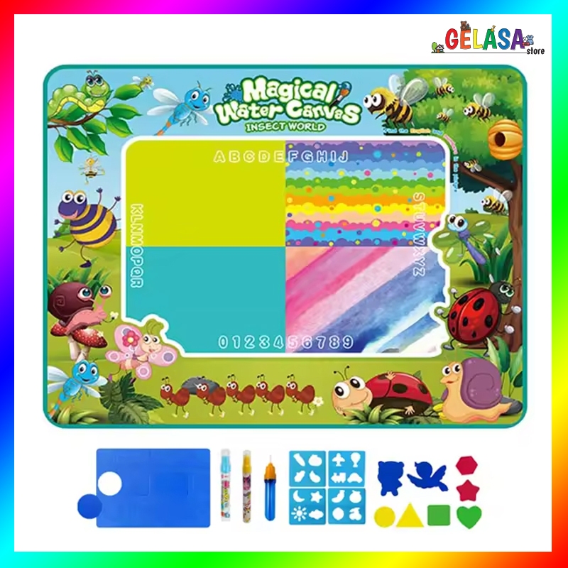 

Gelasa Matras Mewarnai Magic Water Canvas Besar 80x60 cm Reusable