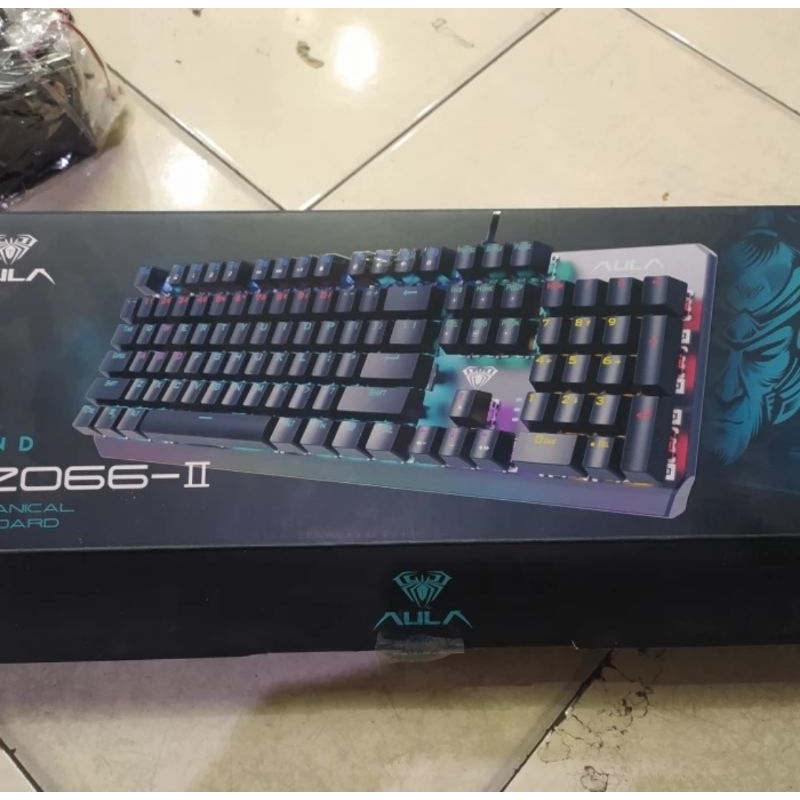 Keyboard Gaming Mechanical AULA F2066 Blue Switch - RGB Rainbow LED
