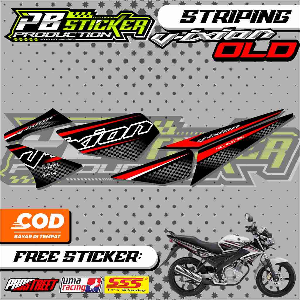 STRIPING VARIASI YAMAHA VIXION LAMA (OLD)  / STICKER LIST VARIASI VIXION OLD SIMPLE