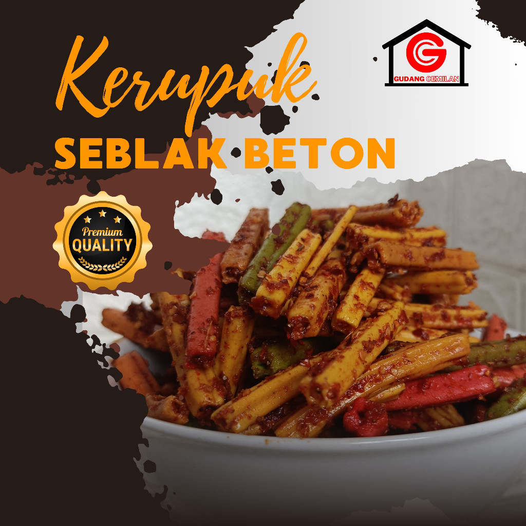 KERUPUK SEBLAK BETON DAUN JERUK 1KG / KERUPUK BETON  / SEBLAK BETON