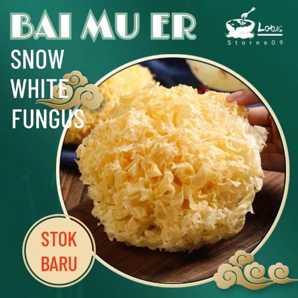 

雪耳/银耳Jamur Es Super/ Jamur Salju / Snow White Fungus/Jamur Putih Kering /Yin Er / Bai Mu Er/雪耳/银耳