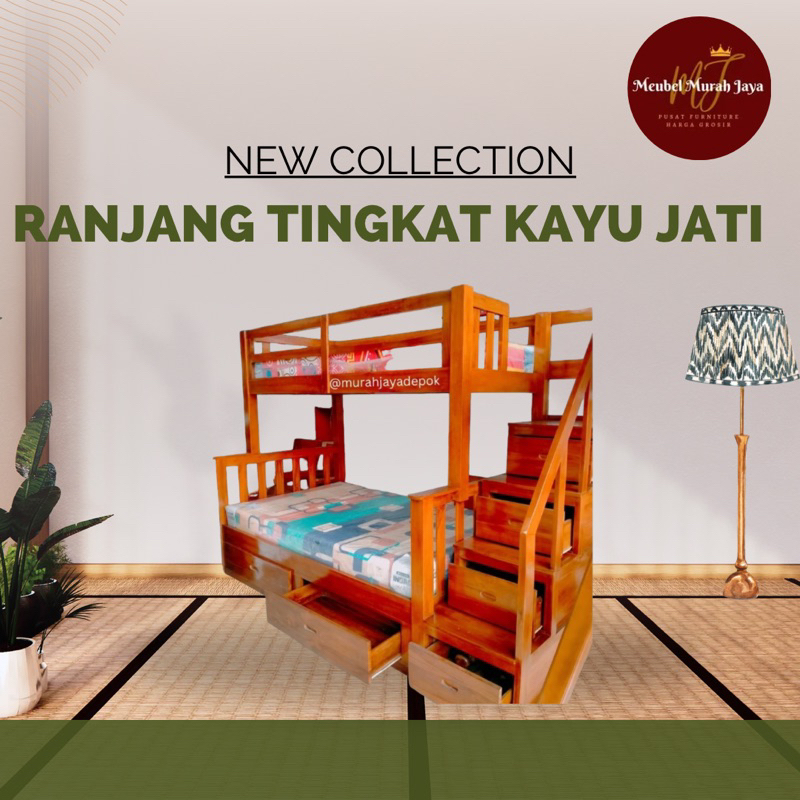 RANJANG TINGKAT ANAK KAYU JATI