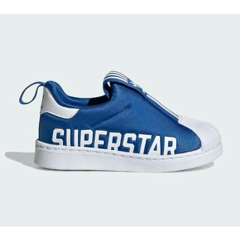JUAL SEPATU ANAK ADIDAS SUPERSTAR 360 BIG LOGO BLUE / WHITE