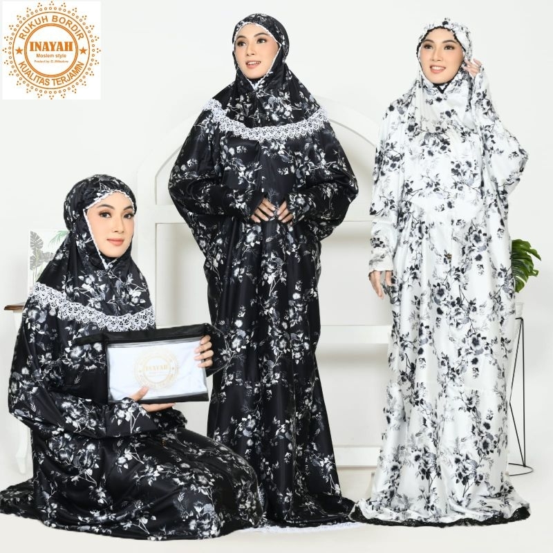INAYAH - Mukena Terusan Dewasa Sutra Armany silk Mukenah Sutra Silk Premium