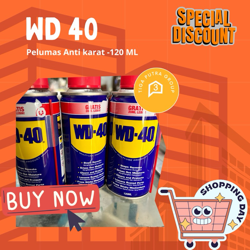 WD 40/ Pelumas Anti Karat WD 40/ WD 40 Lubricant Pelumas Anti Karat-120 ML