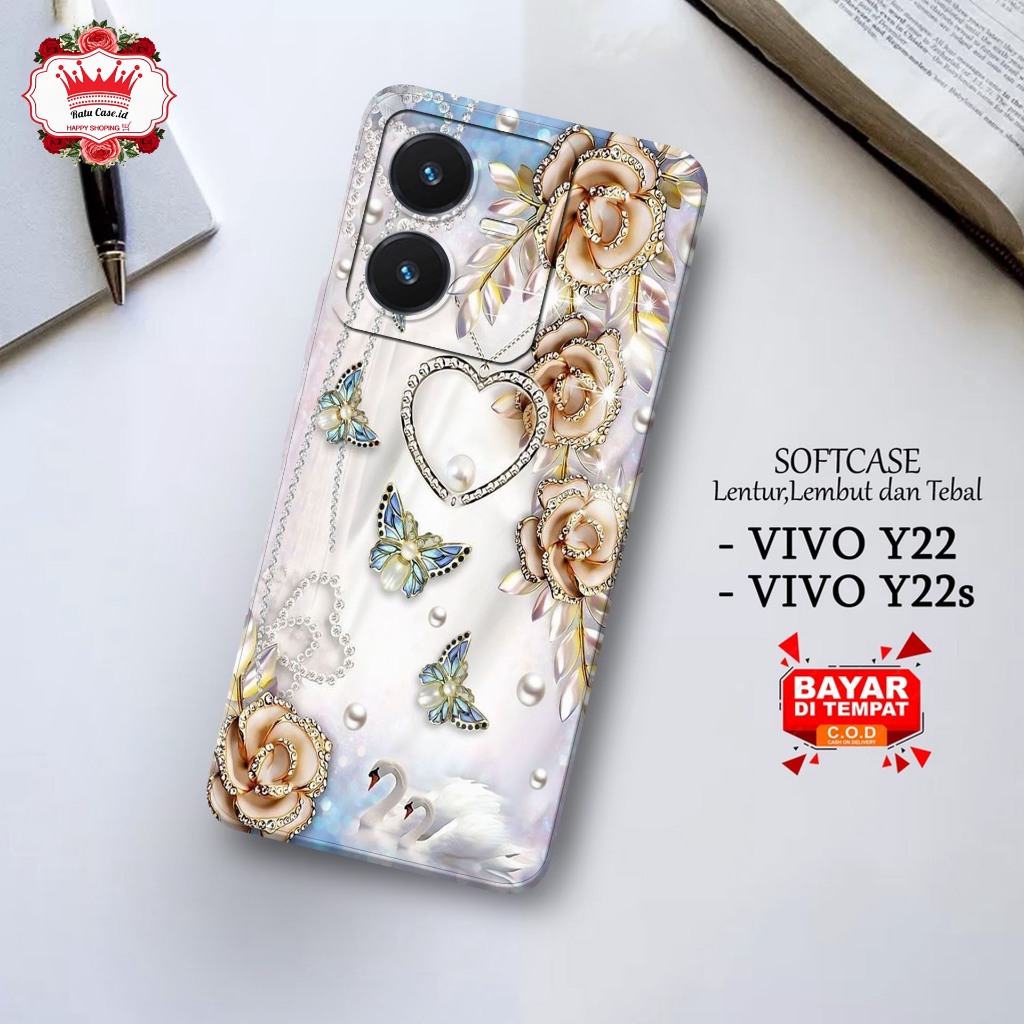 Case Vivo Y22 / Y22s Terbaru - Fashion Case BRANDED - Casing Hp Vivo Y22 / Y22s Terbaru - Softcase H