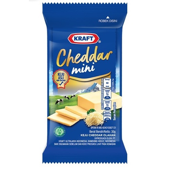 

Keju Kraft Cheddar Mini 30gr Keju Chedar