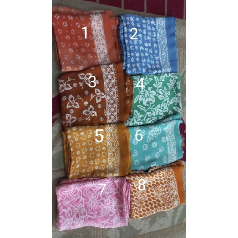 kain batik cap tulis bahan sutra asli motif baru khas trusmi cirebon