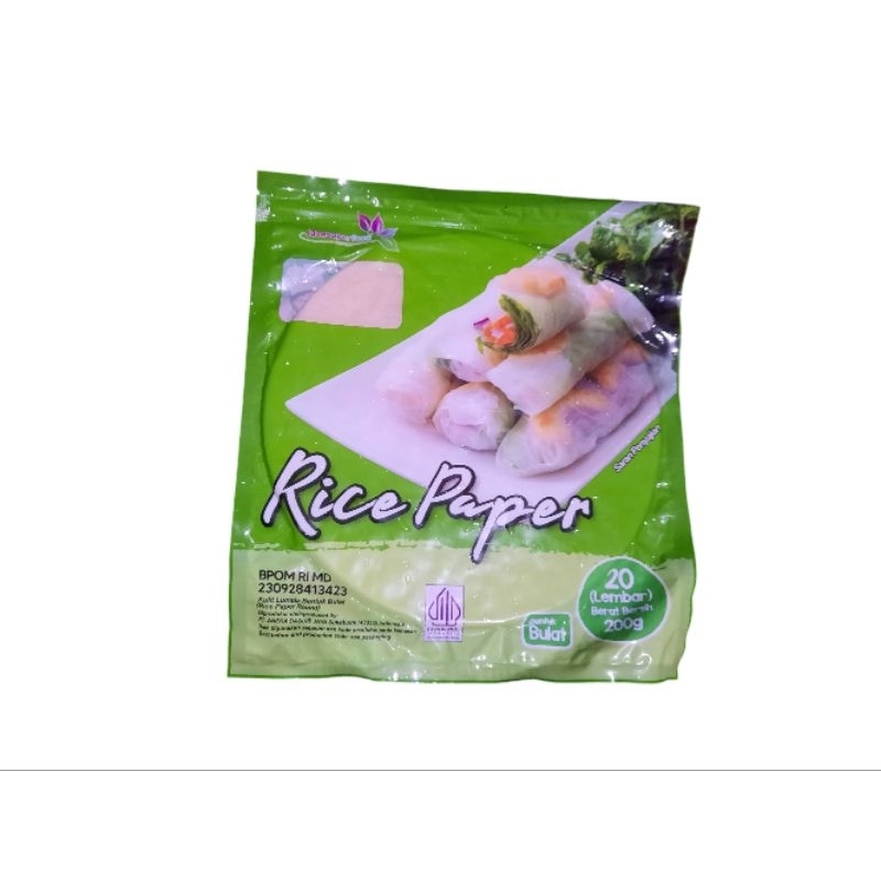 

Rice Paper Bulat 200gr (20 lembar) / kulit lumpia vietnam / rice roll spring