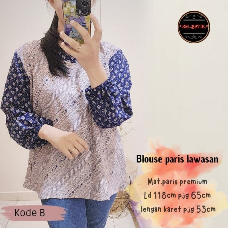 BLUS BATIK,BLUS PARIS,BLUS TERBARU,BATIKSOLO,BATIKKUMURAH