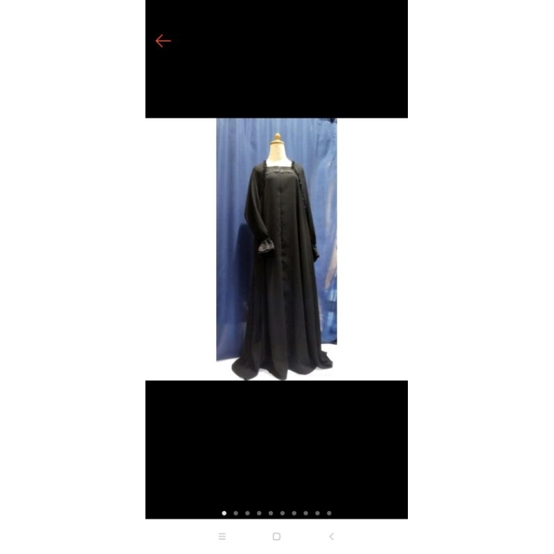Jubah akhwat jetblack/gamis akhwat