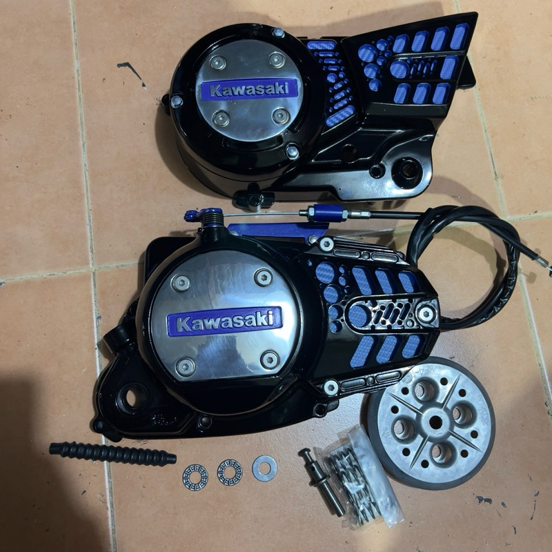 KOPLING KANAN BAK RXKING KAWINAN BAK NINJA VARIASI BERLUBANG ORISINIL COPOTAN MOTOR TULISAN KAWASAKI