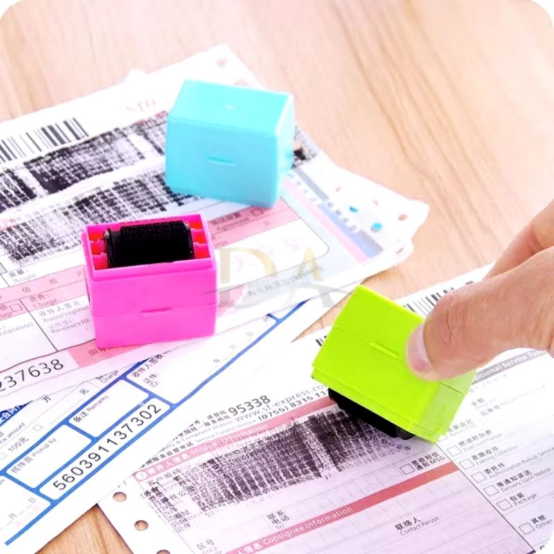 

Stamp roller alat penghapus alamat resi roller stempel pelindung data identitas roller penghapus identitas