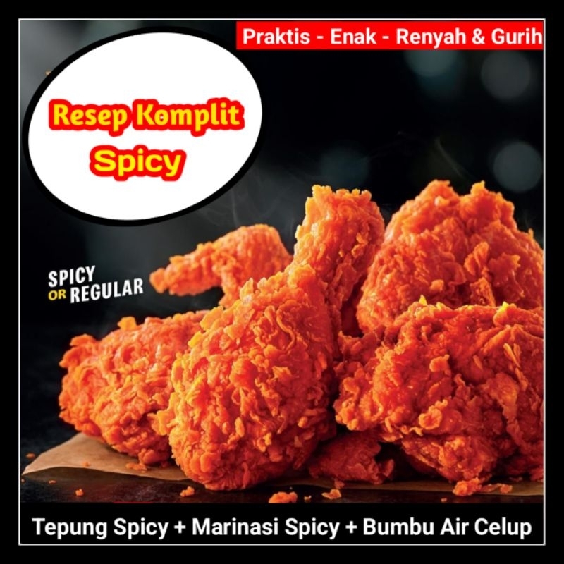 

RESEP KOMPLIT SPICY, PRAKTIS, ENAK, RENYAH DAN GURIH 1kg