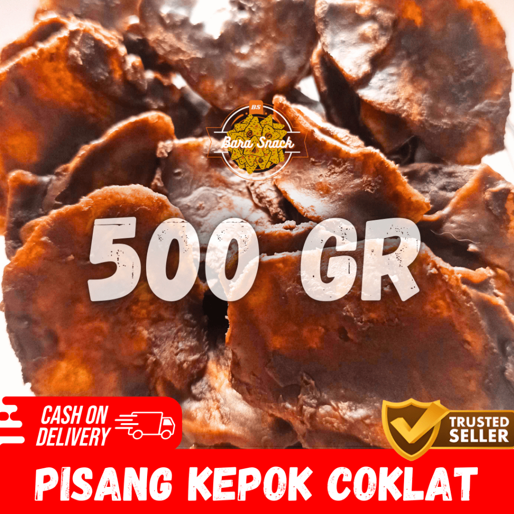 

[ 500gr ] Keripik Pisang Coklat Lumer Premium / Chocolate Banana Chips / Camilan Snack Kiloan Murah -B