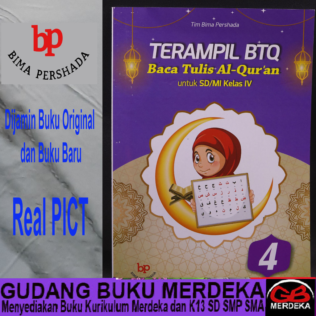 TERAMPIL BTQ (Baca Tulis Al-Quran) Untuk Kelas 4 SD/MI BIMA PERSHADA Original