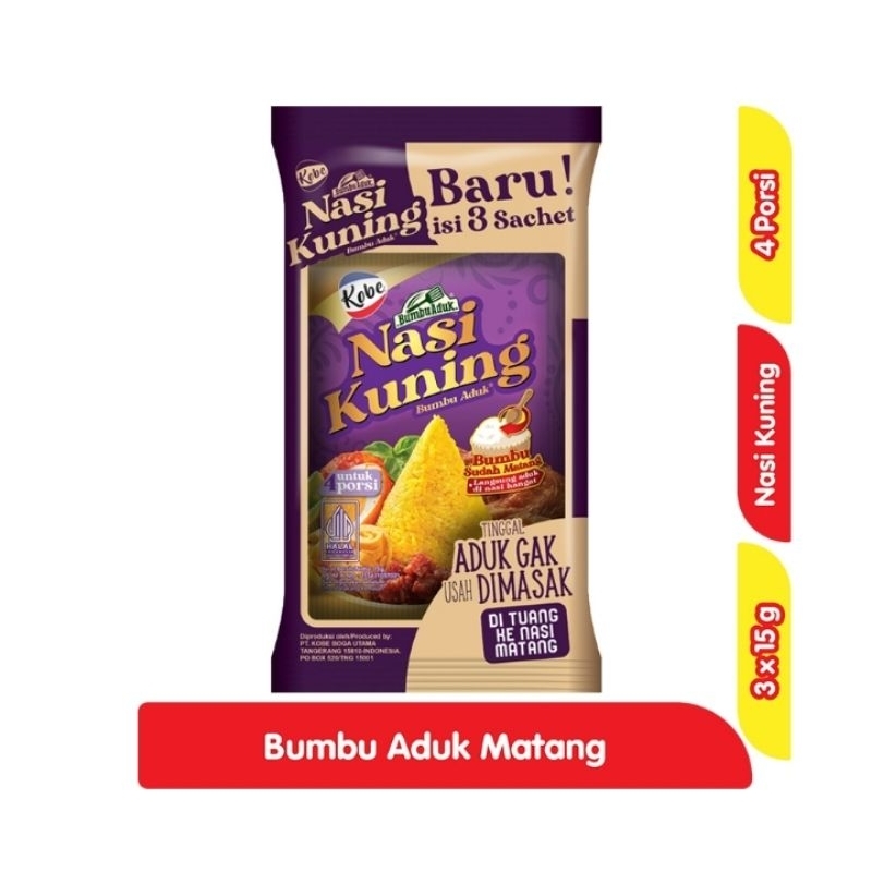 

Kobe bumbu aduk nasi kuning/nasi uduk 3 pcs