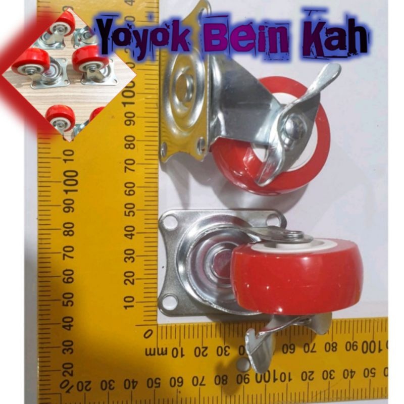 AT-043 Roda Etalase 2 Inch REM Merah