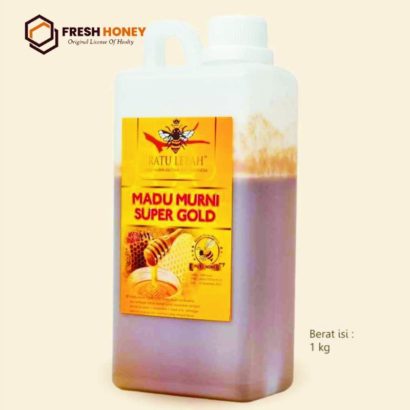 

Madu Super Gold 1 kg l Madu Murni l Ekstrak Propolis l Royal Jelly l Bee Pollen l Promil Kesuburan l Ratu Lebah