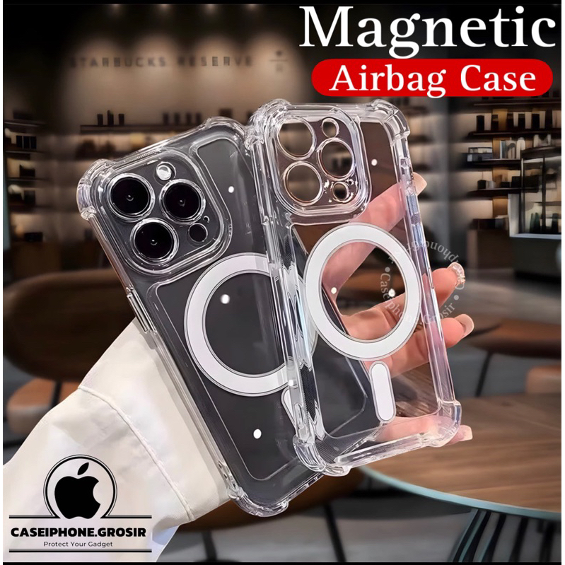 Case Magsafe Airbag Acrylic Anti Kuning & Anti Shock-proof Pro Camera IPHONE X XR XS MAX 11 12 13 14