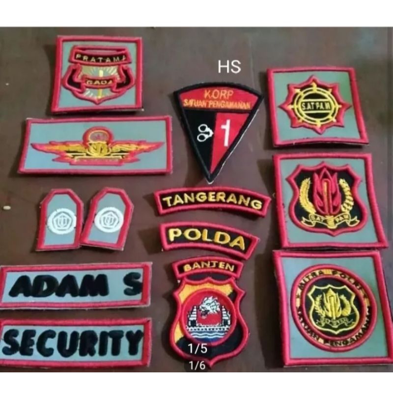 atribut satpam timbul.bordir logo satpam terbaru.borsir logo satpam bisa rekues nama
