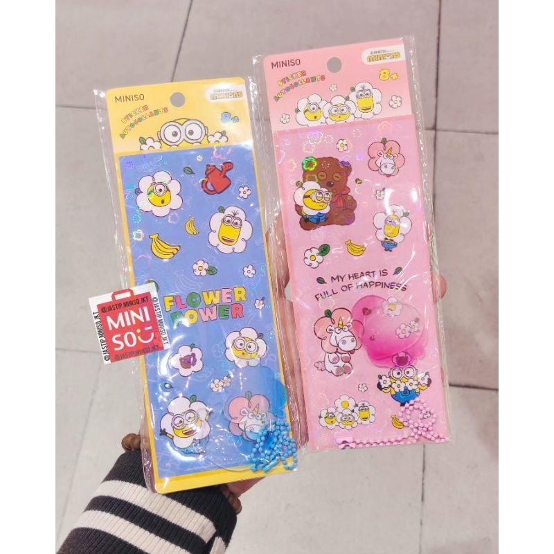 

MINISO Guka Stickers Set DAISY MINIONS Collection (Hanging Card 2pcs) Blue / Pink