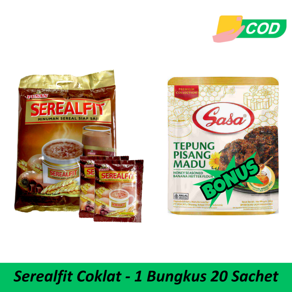 

Serealfit Menu Sarapan Sereal Rasa Coklat - 1 Bungkus Isi 20 Sachet