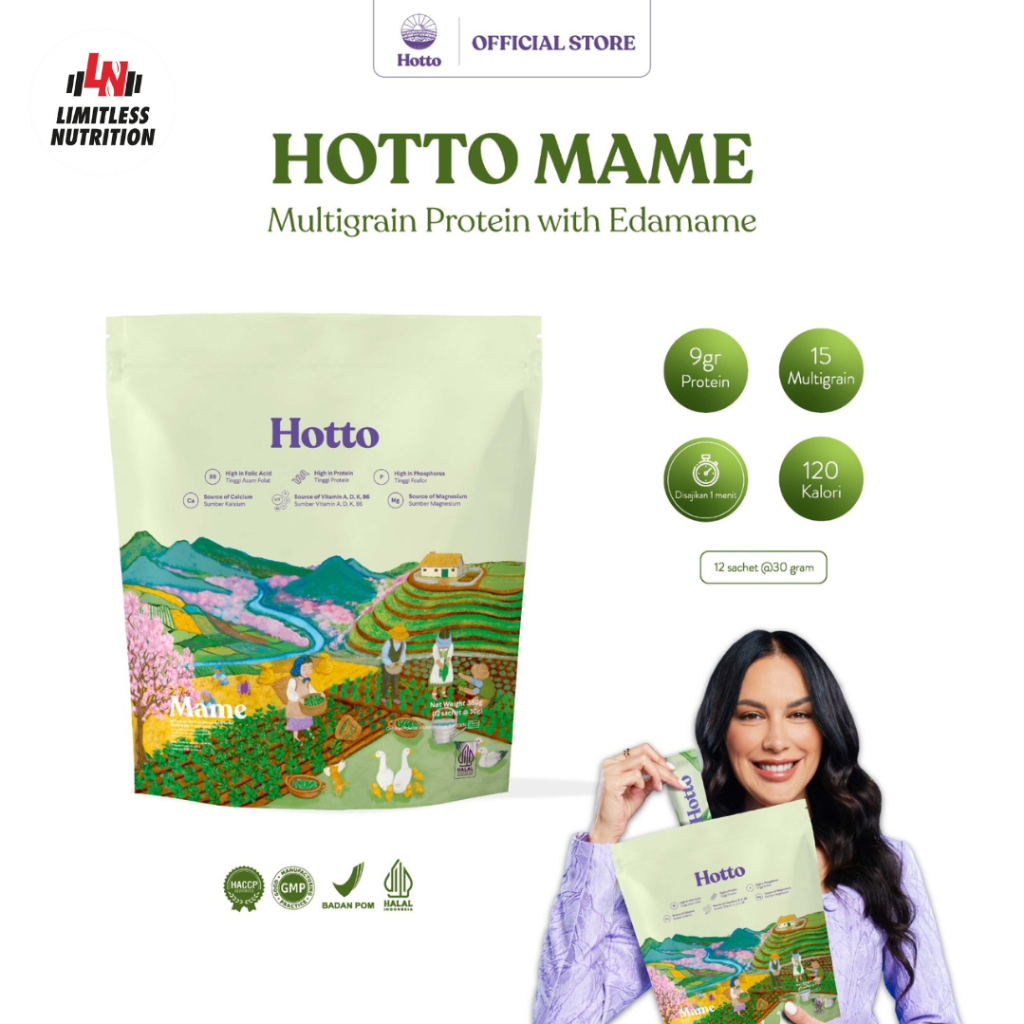 

Hotto Mame Multigrain Protein With Edamame 1 pouch - 12 Sachet