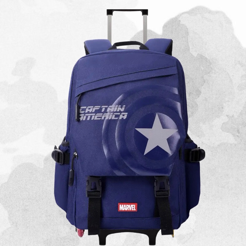 9.9 Tas ransel anak laki laki tas sekolah anak TK SD tas troli anak marvel gesper anak tas dorong ta