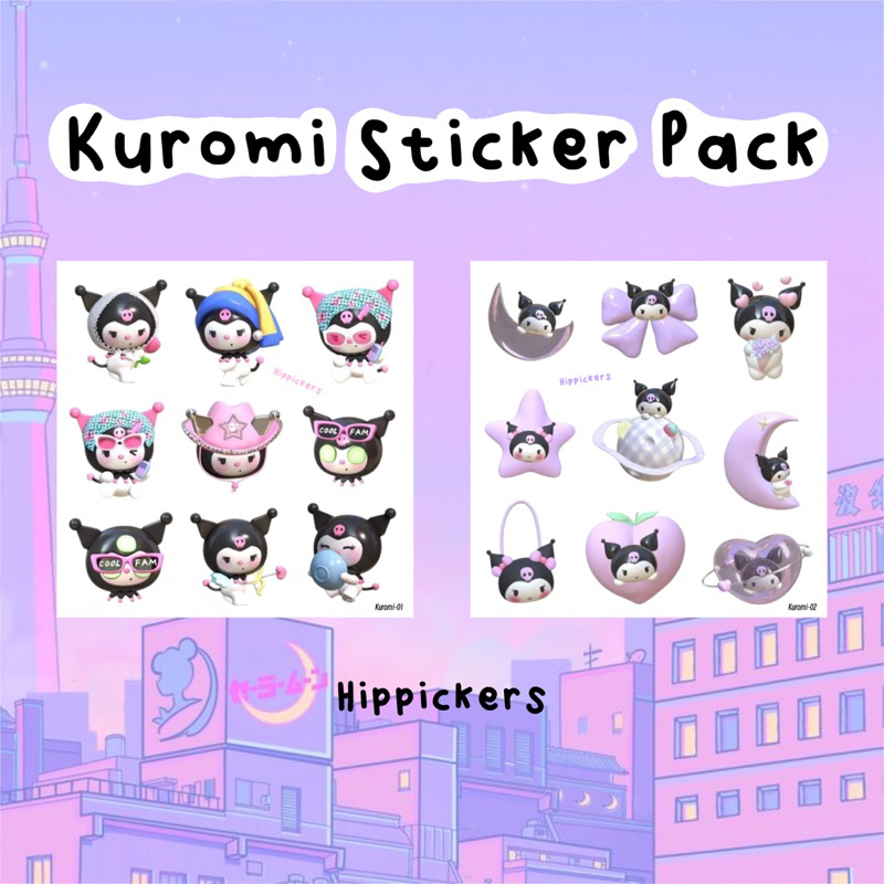 

Kuromi Sticker Pack Cute Deco Sticker by Hippickers