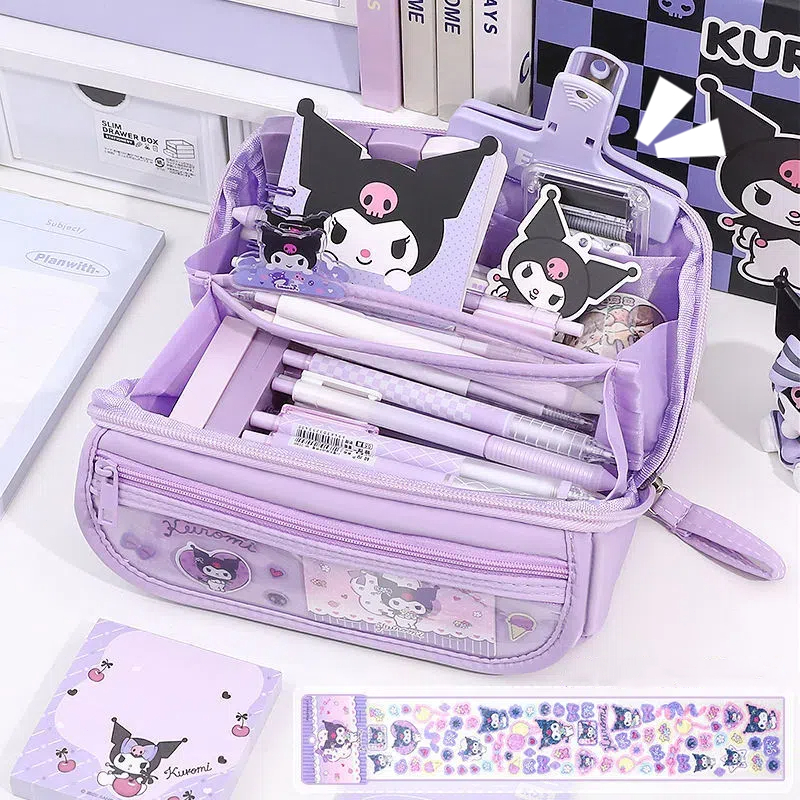 

LOOOOPY Sanrio Tempat Pensil Cinnamoroll Baru Anime My Melody Kuromi Penyimpanan Alat Tulis Siswa Perlengkapan Sekolah Ins Kawaii Hadiah Lucu