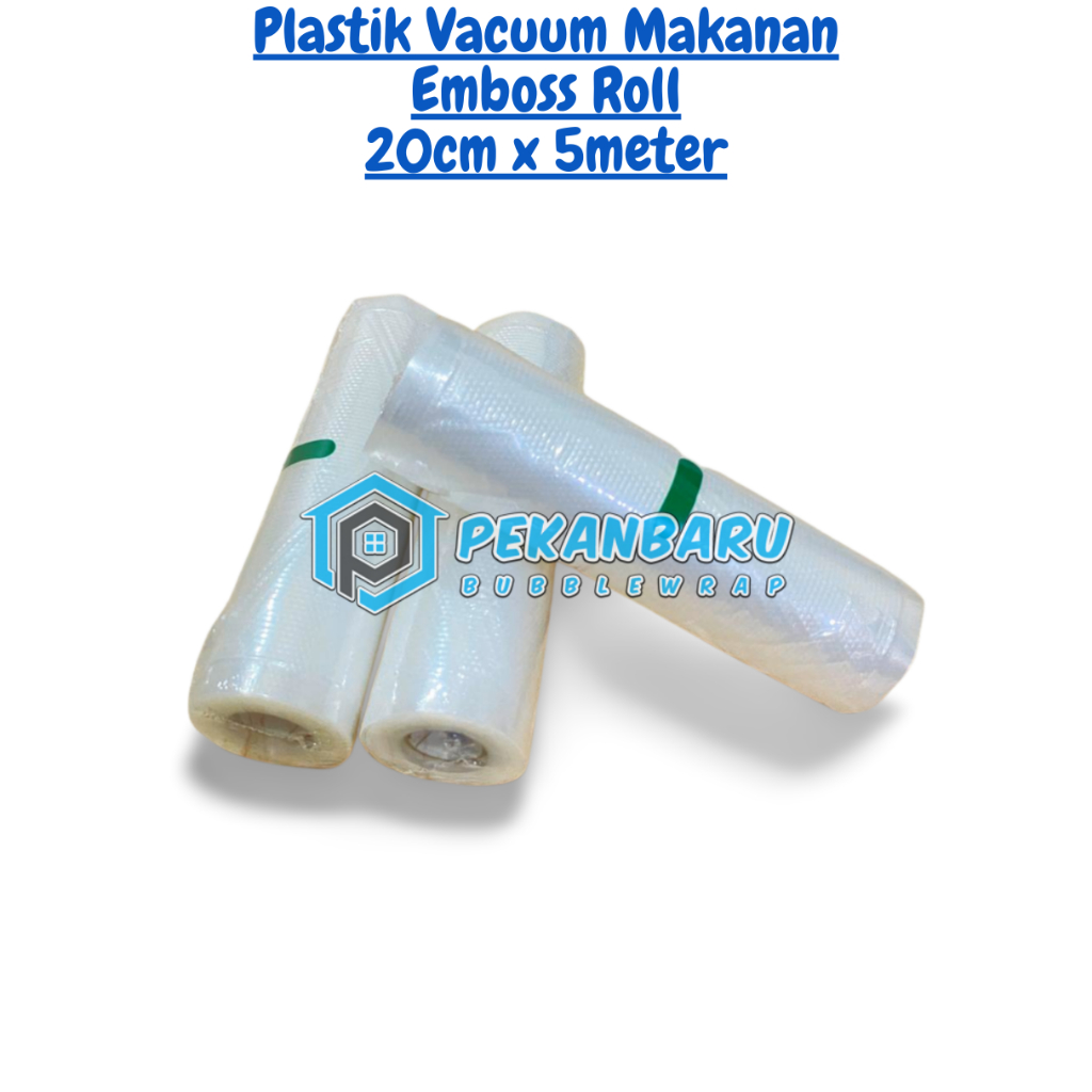Plastik Vacuum Makanan Emboss Roll 20 cm x 5 meter Bintik Premium