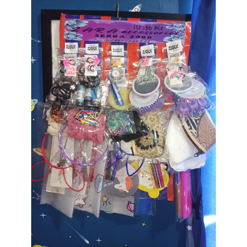 (Paket Bundle 3) Paket Usaha Aksesoris wanita Rentengan serba Rp. 2000 isi 50 pcs