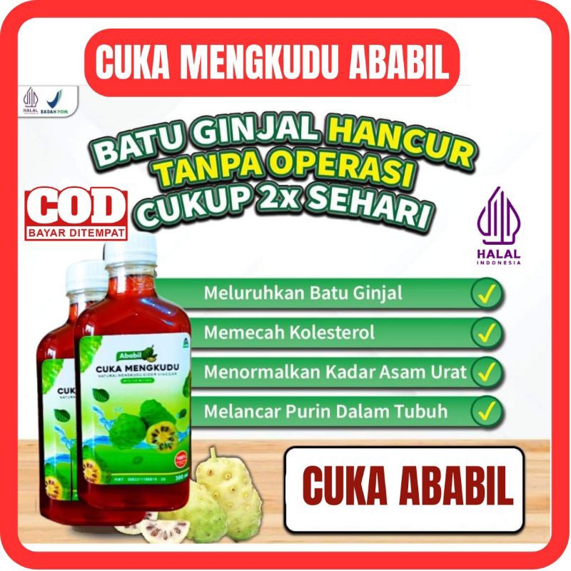 

CUKA MENGKUDU ABABIL 300 ML - CUKA MENGKUDU ORIGINAL CUKA ABABIL ATASI KANKER KISTA BENJOLAN DIABETES DAN BATU GINJAL AMPUH