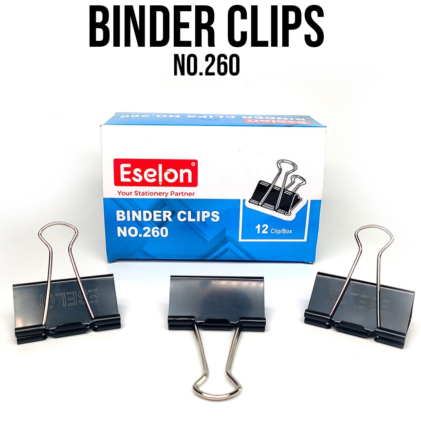 

Binder Clip / Klip / Double Clip / Penjepit kertas Eselon 260 1 box isi 12pcs