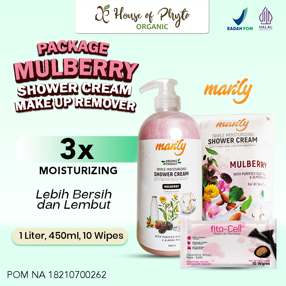 Phyto Organic Paket Marily Sabun Mandi Cair Shower Cream Mulberry