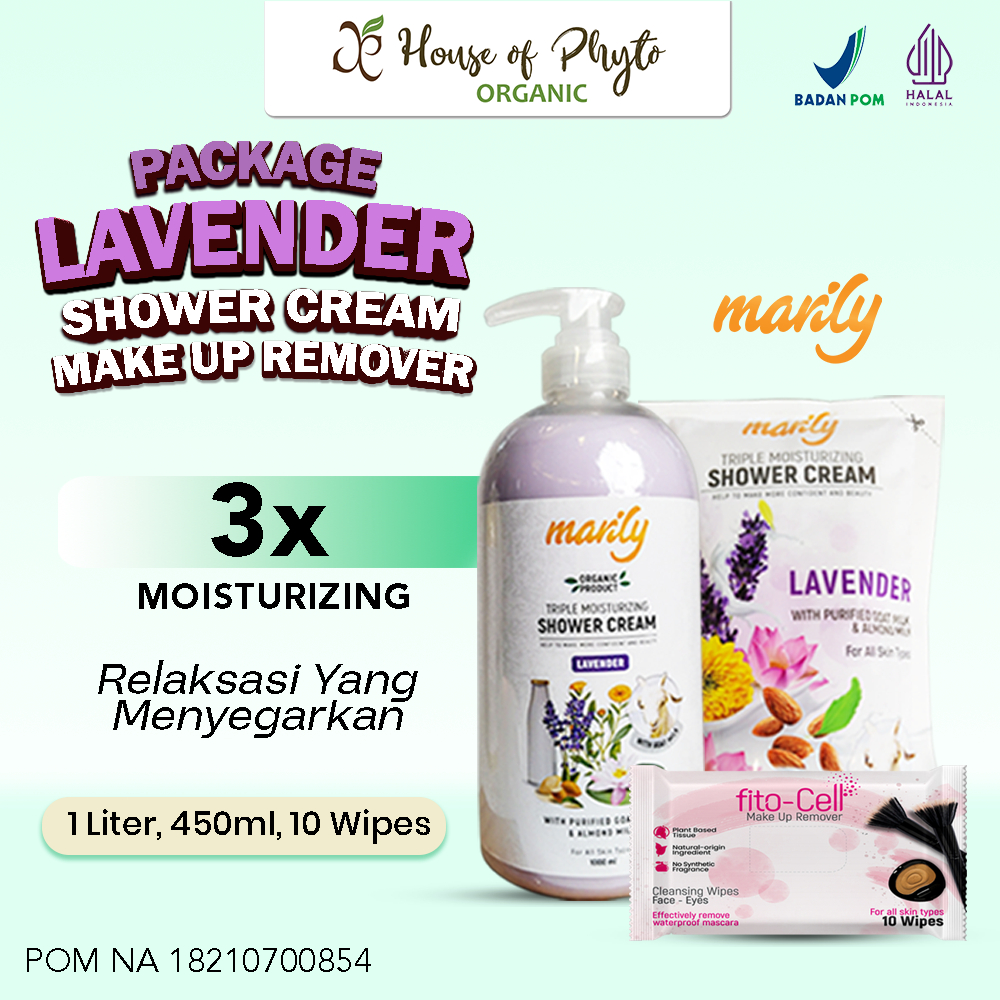Phyto Organic Paket Marily Sabun Mandi Cair Shower Cream Lavender