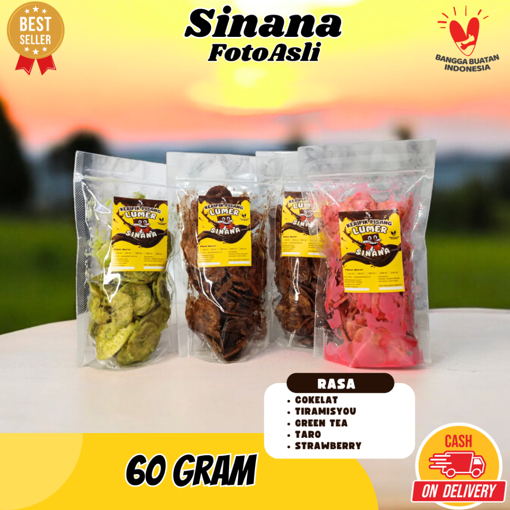 

PROMO Cemilan Keripik Pisang Lumer 60 gram Manis Makanan Ringan Fresh Bisa COD