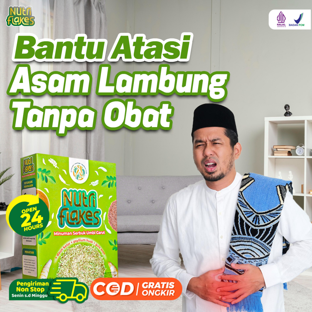 

Nutriflakes - Minuman Sehat Untuk Asam Lambung 100% Alami / Asam Lambung / Maag / Diabetes