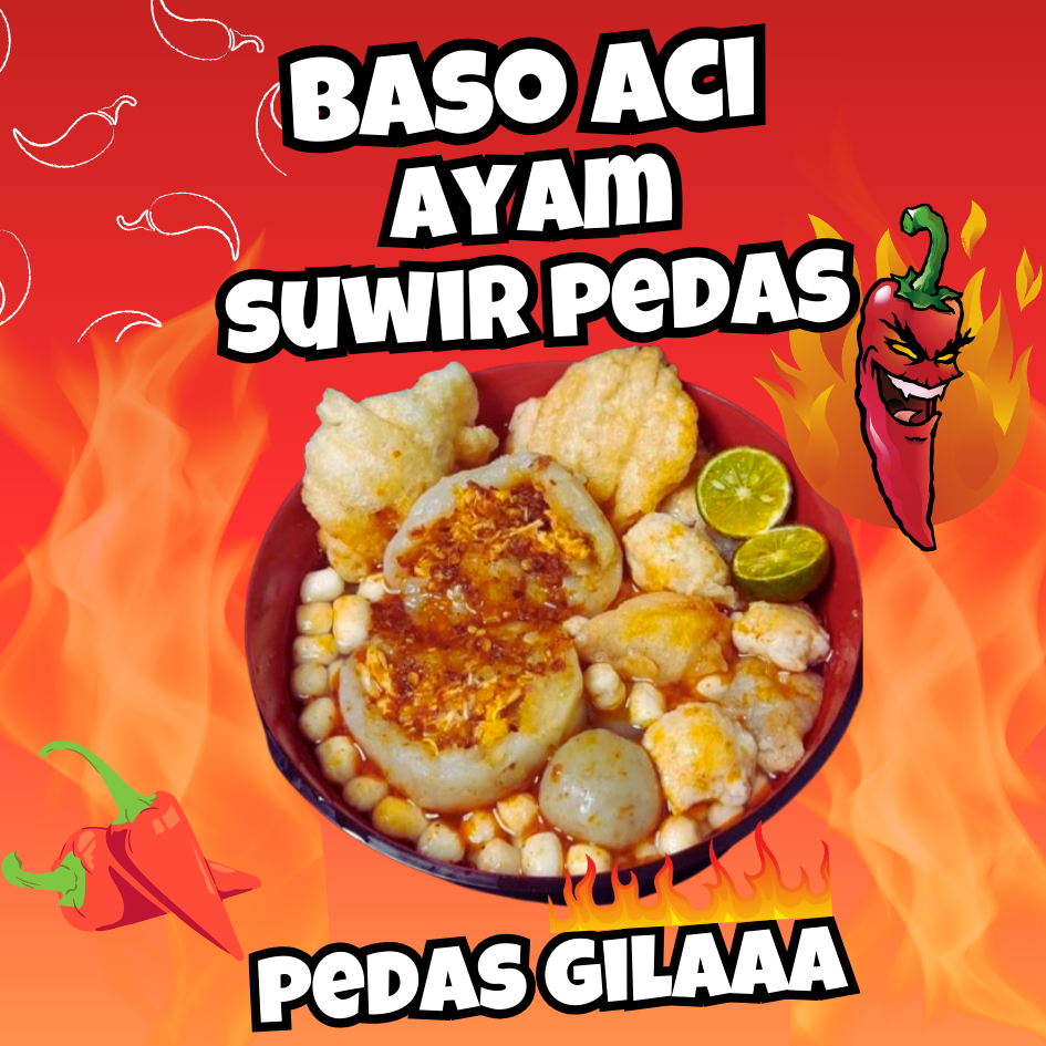 

Baso Aci JUMBO Ayam Suwir Pedas