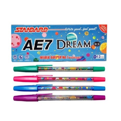 

PULPEN STANDARD AE7 DREAM 0.5 Hitam / 1 lusin