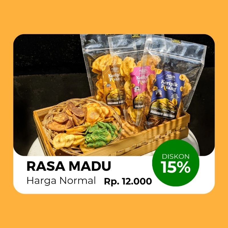 

Keripik Pisang Tanduk - Rasa Madu - Gedhangsungu