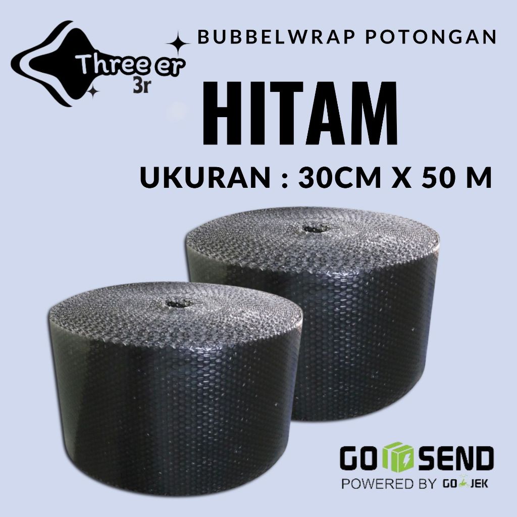 

Bubblewrap Hitam 30x50m Super Tebal Plastik Packing Potongan 2Kg Surabaya Barat Promo Termurah gojek