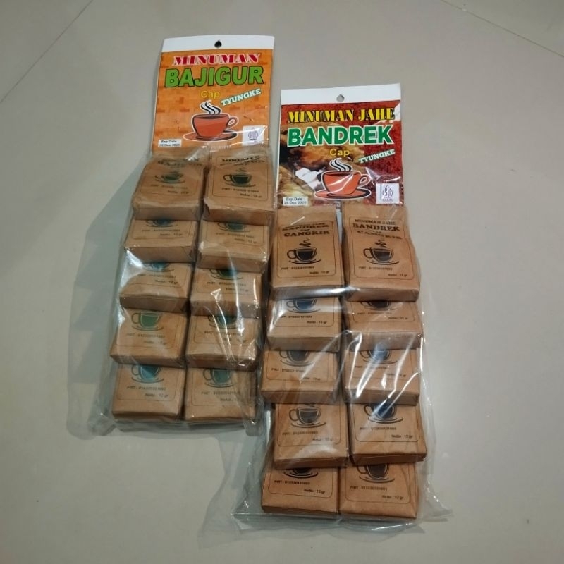 

MINUMAN BANDREK DAN BAJIGUR isi 10 pcs per kemasan.