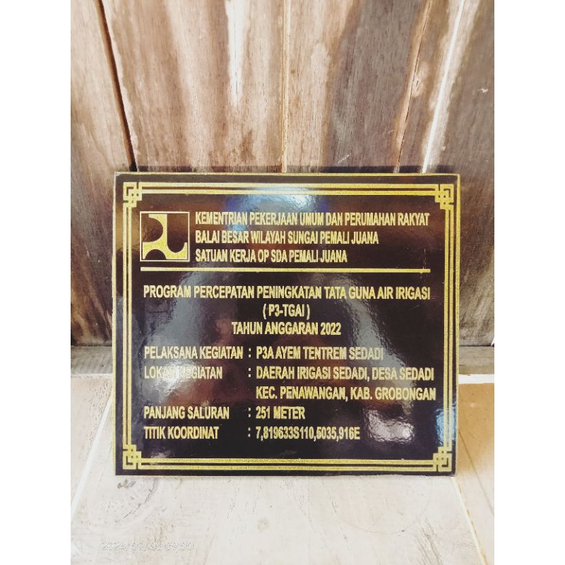 PRASASTI PERESMIAN