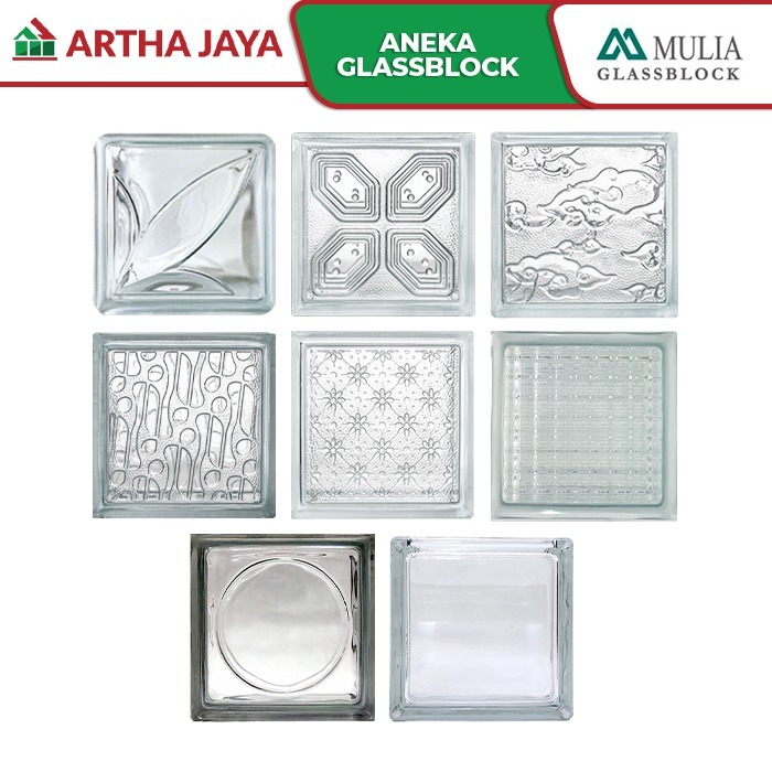 Mulia Glass Block / Glass Blok / Glassblock / Glassblok / Roster Kaca Rumah Baru Semua Motif 190x190