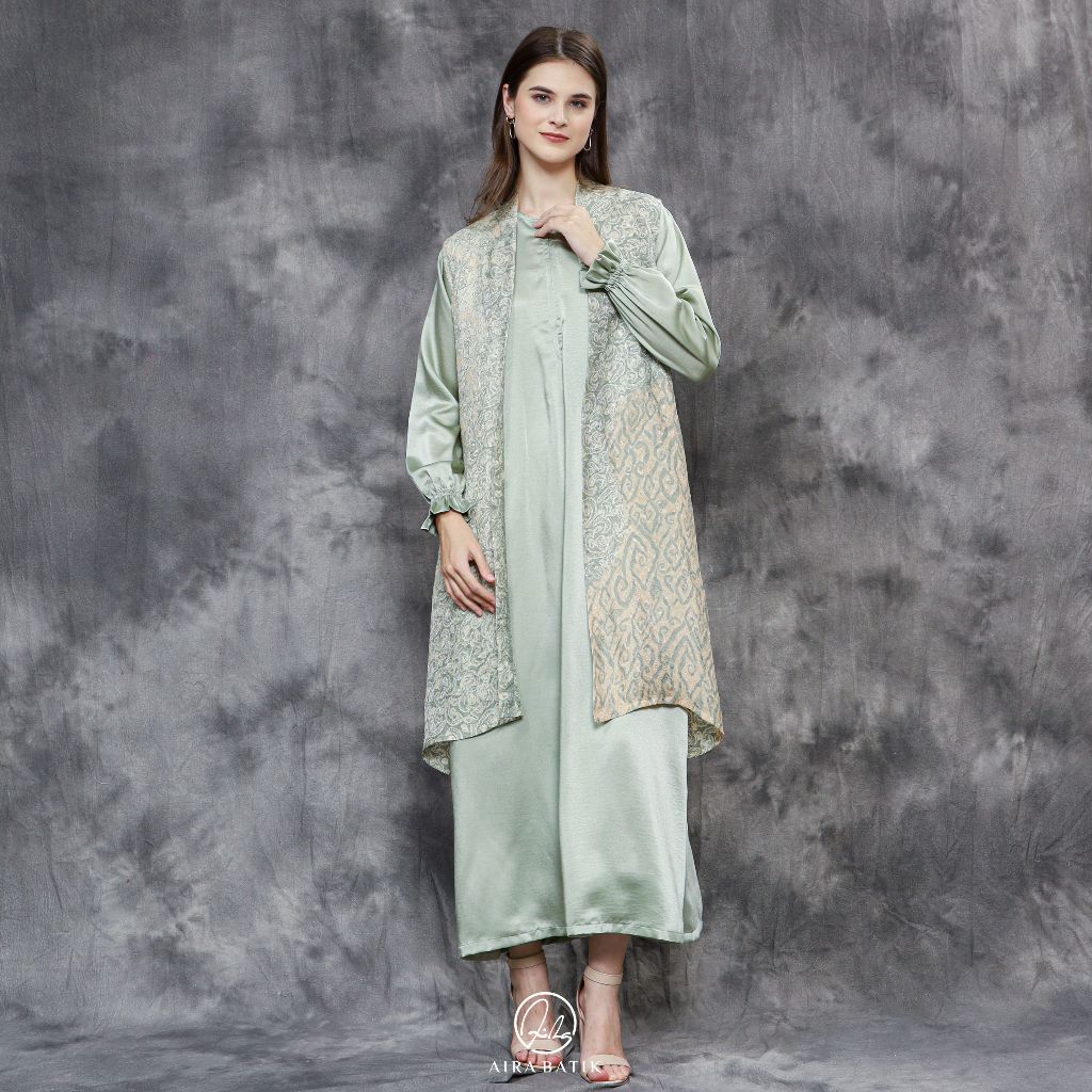 AIRA BATIK - Sabilla Dress Gamis Batik Viscose & Silk Premium