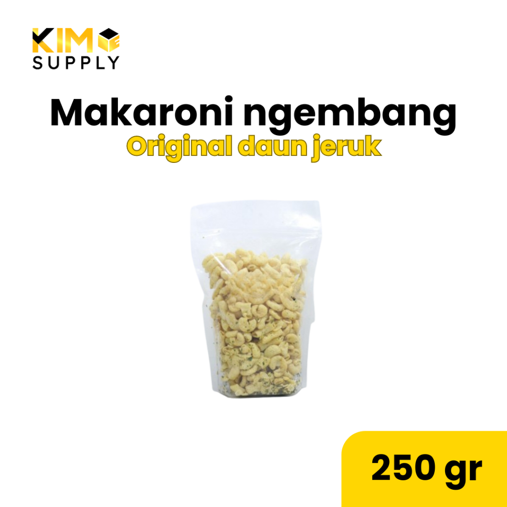 

MAKARONI NGEMBANG ORI DAUN JERUK (250GR) snack cemilan makanan kekinian termurah