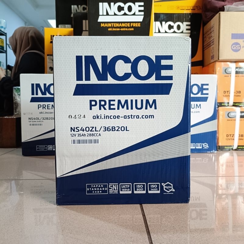 Aki Mobil INCOE PREMIUM ASTRA Type NS40ZL / 36B20L