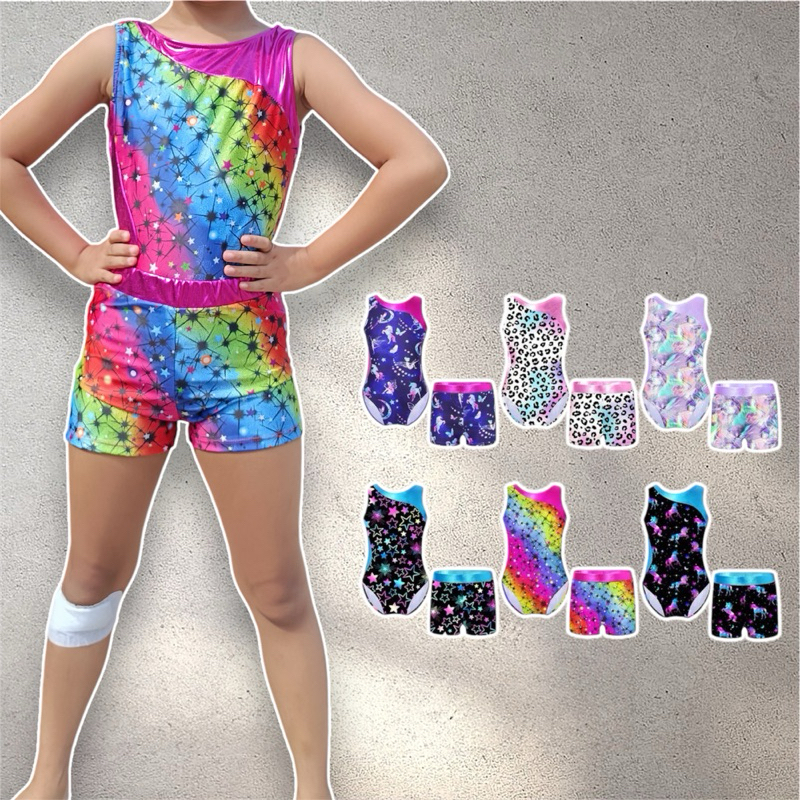 Gymnastic Leotard / Baju Gymnastic Anak / Baju Senam Anak Gymnastic Set Celana Usia Kualitas Terbaik